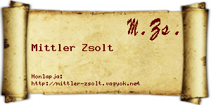 Mittler Zsolt névjegykártya